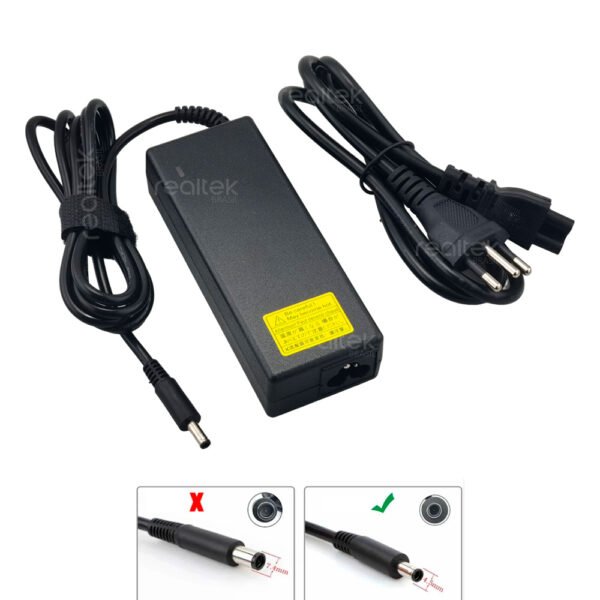 Carregador Para Notebook Dell 19.5v 4.62a 90w Plug 4.5x3.0mm | DE-05U