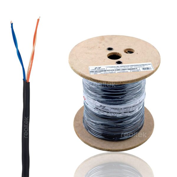 Cabo 2 Pares Utp Cftv 0.45mm 305m, Preto - Star Brazil