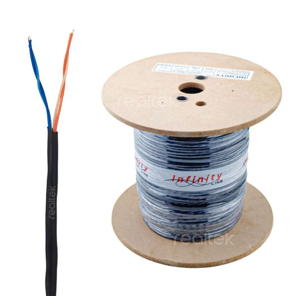 Cabo 2 Pares Utp Cftv 305m 0.51mm 24AWG, Preto - Infinity Line
